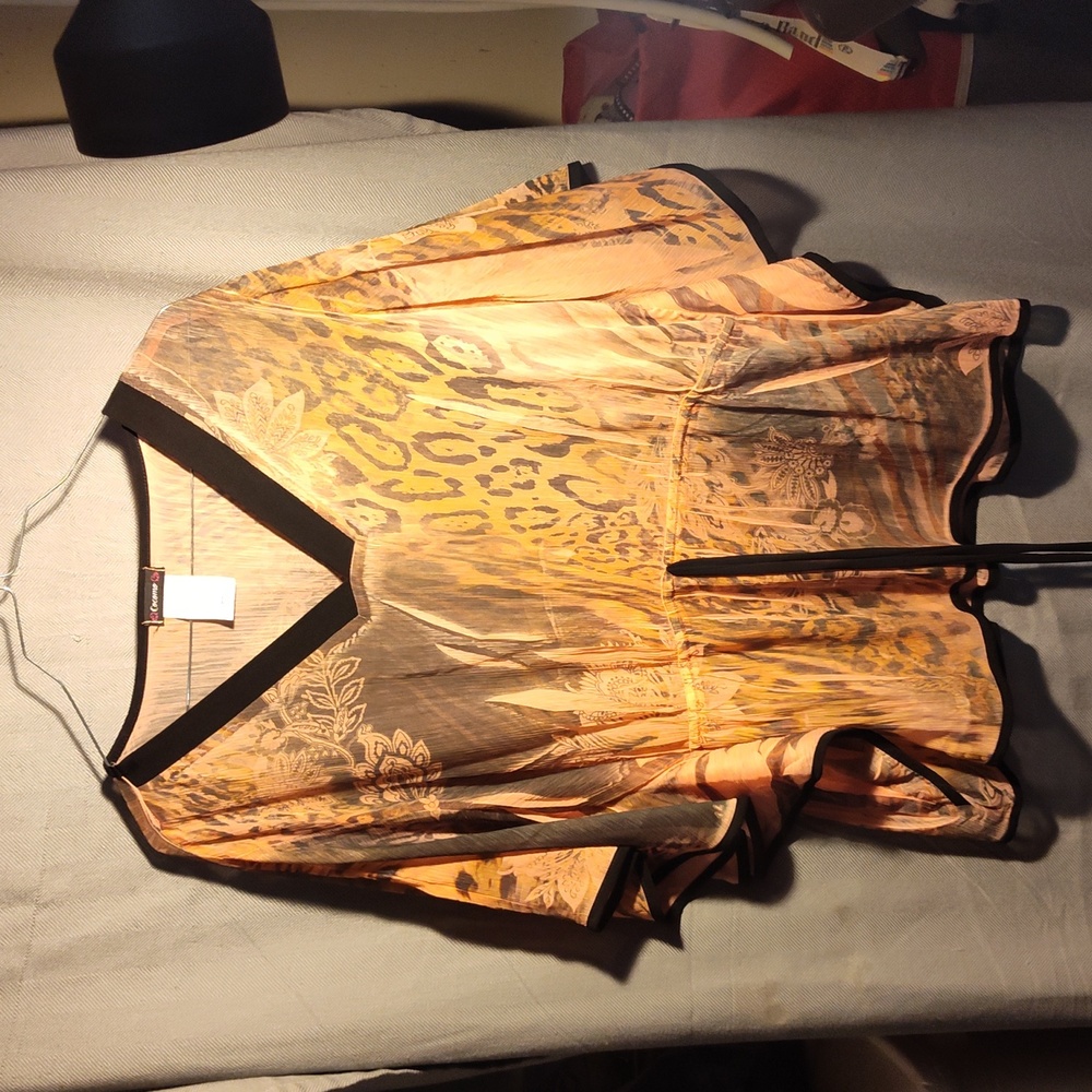 Blouse, fall pattern, light weight, orange,